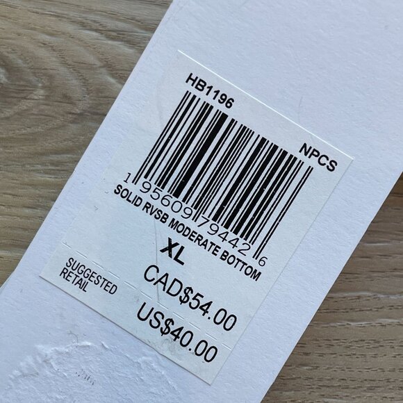 NEW Hurley Womens XL Solid Reversible Moderate Coverage Bikini Bottom Swimsuit - Picture 4 of 10